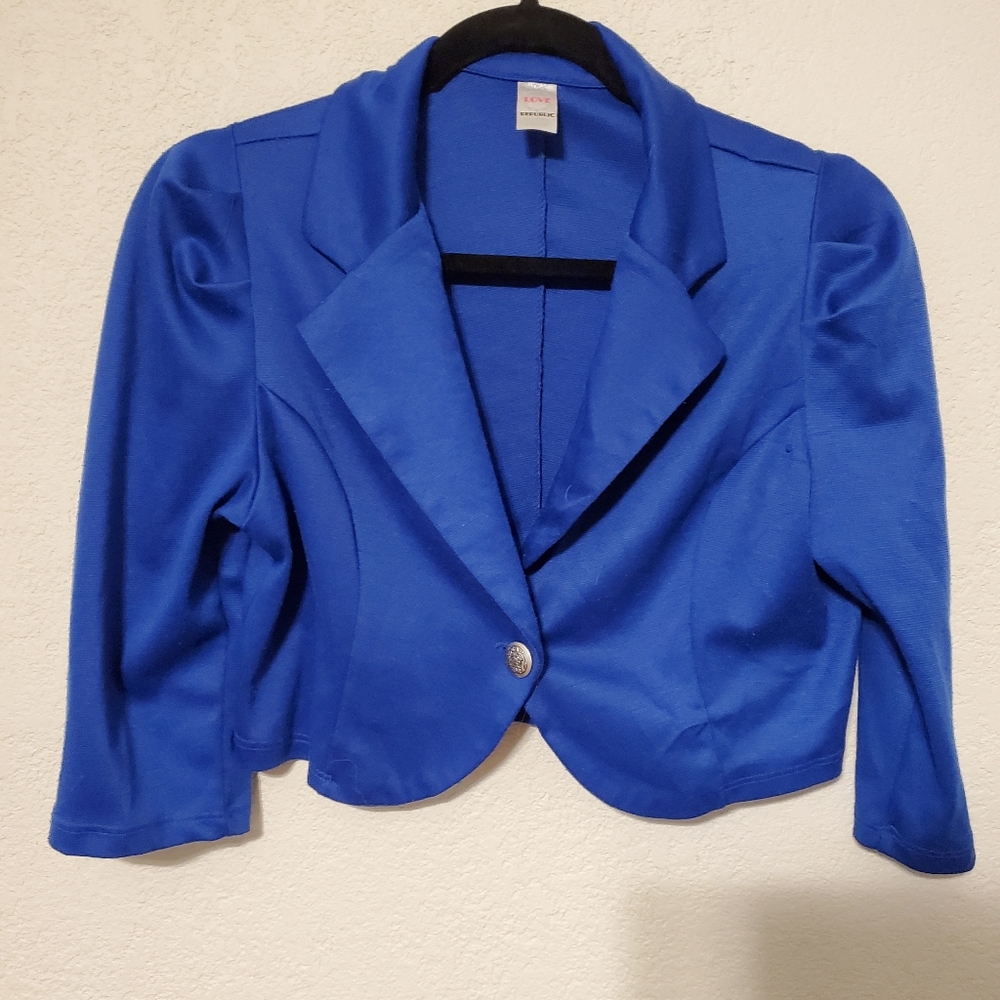 Jacket / mid sleeve cropped blazer